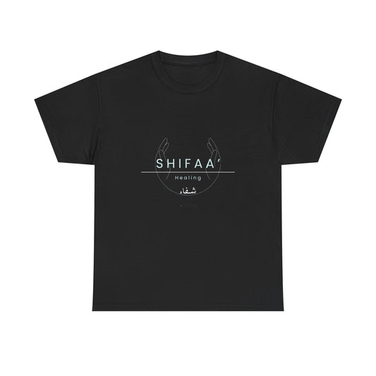 Healing T‑Shirt – Modern Arabic 'Shifaa' Graphic Tee