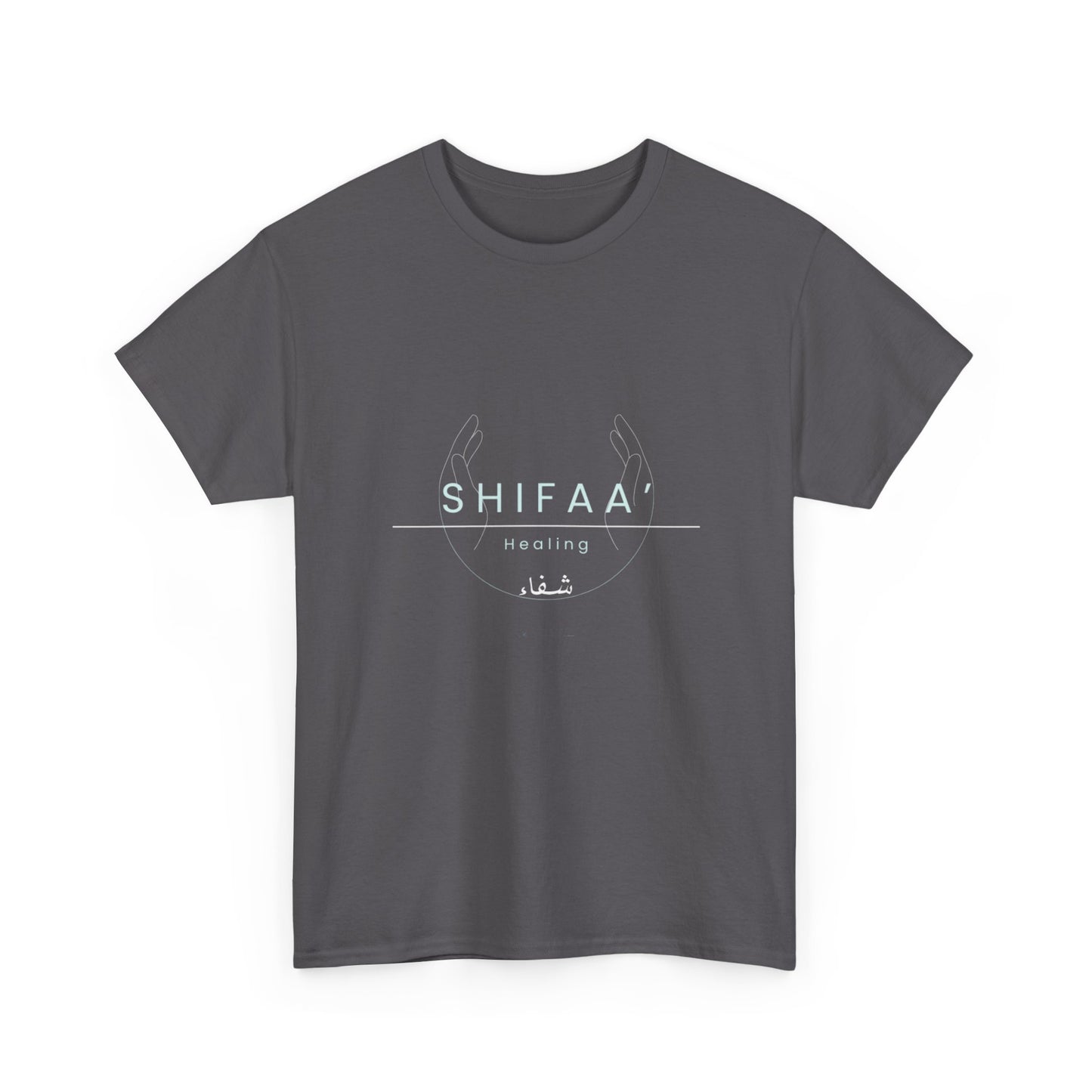 Healing T‑Shirt – Modern Arabic 'Shifaa' Graphic Tee