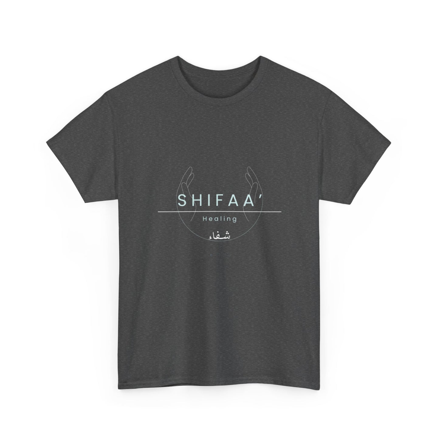 Healing T‑Shirt – Modern Arabic 'Shifaa' Graphic Tee